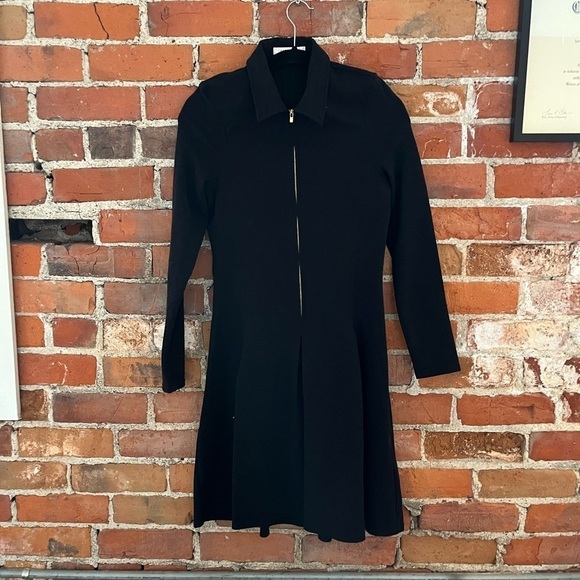 Lacoste Jersey Knit Zip Up Collared Long Sleeve Polo Dress Slate Grey sz  38/US 6 - www.erdenetinfo.mn